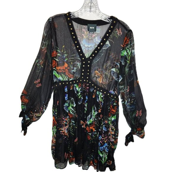 Maeve by Anthropologie Size 8 Sheer Floral Dress – Boho, 36.5″ Length - Picture 2 of 9